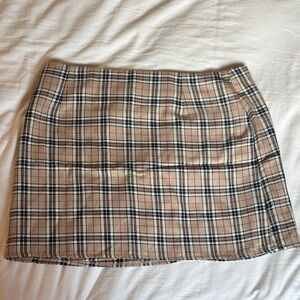 NWOT Nasty Gal Plaid Mini Skirt
